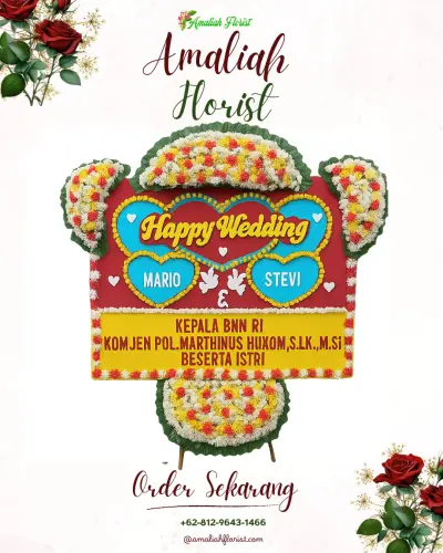 Karangan Papan Bunga Pernikahan di Patuk